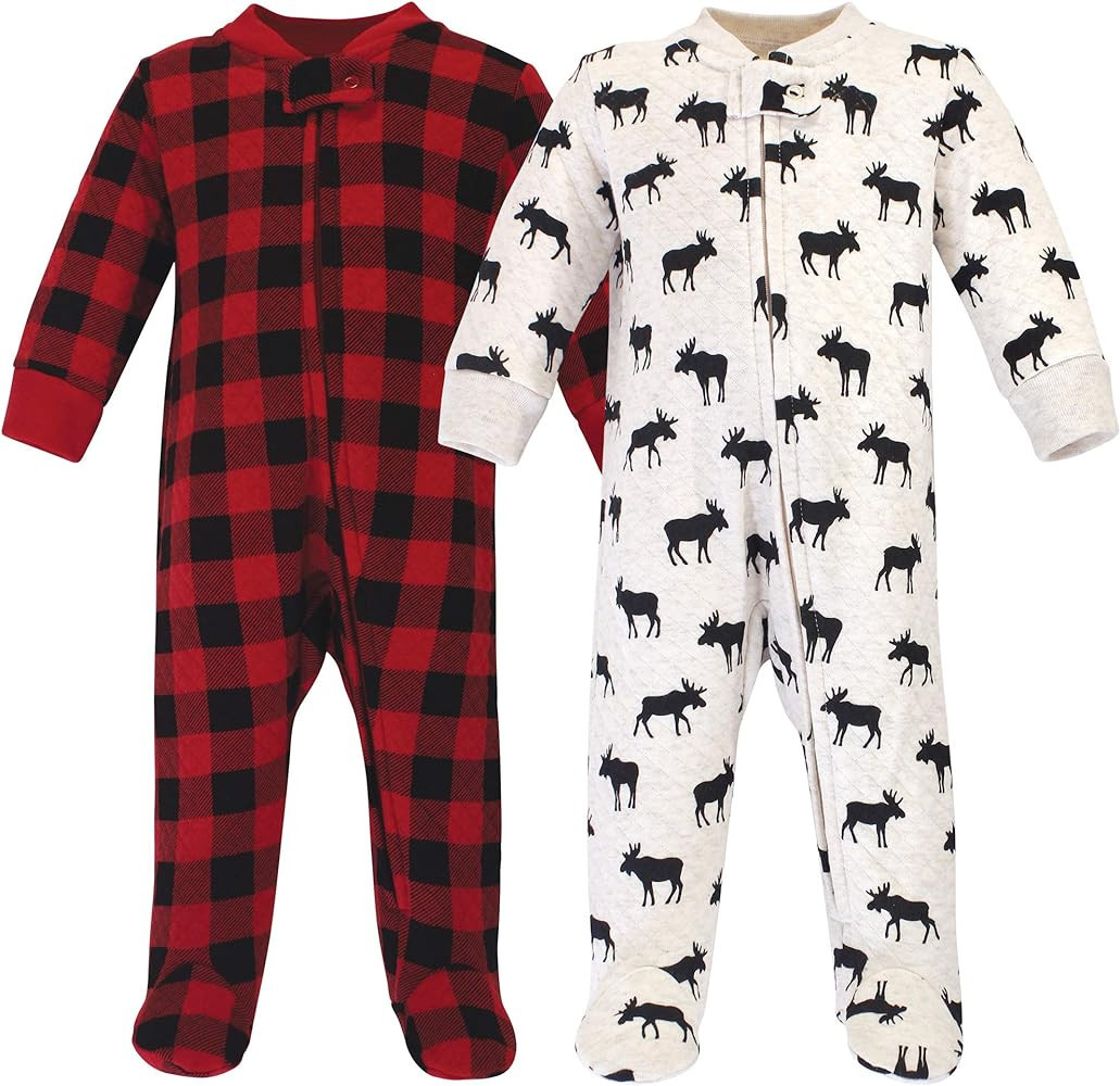 Hudson Baby Baby Girls' Premium Quilted Zipper Sleep and Play | Amazon (US)