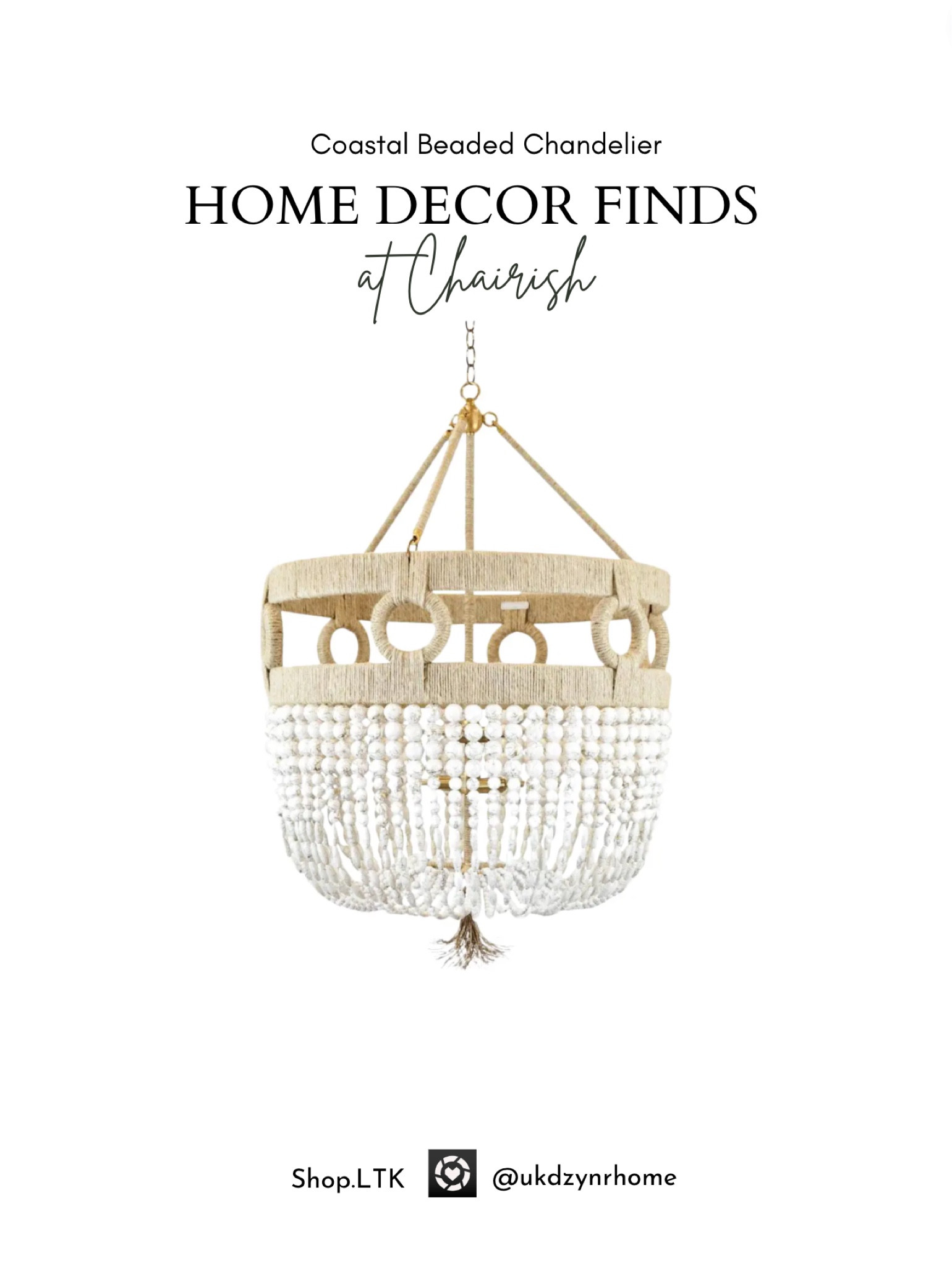 Beaded Chandelier
Coastal Style Chandeliers

#LTKhome