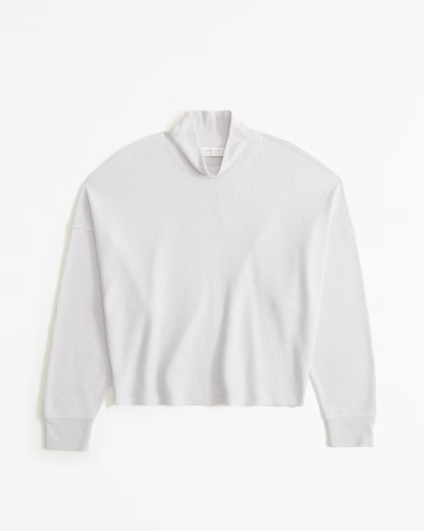 Lounge Waffle Mockneck Top | Abercrombie & Fitch (US)