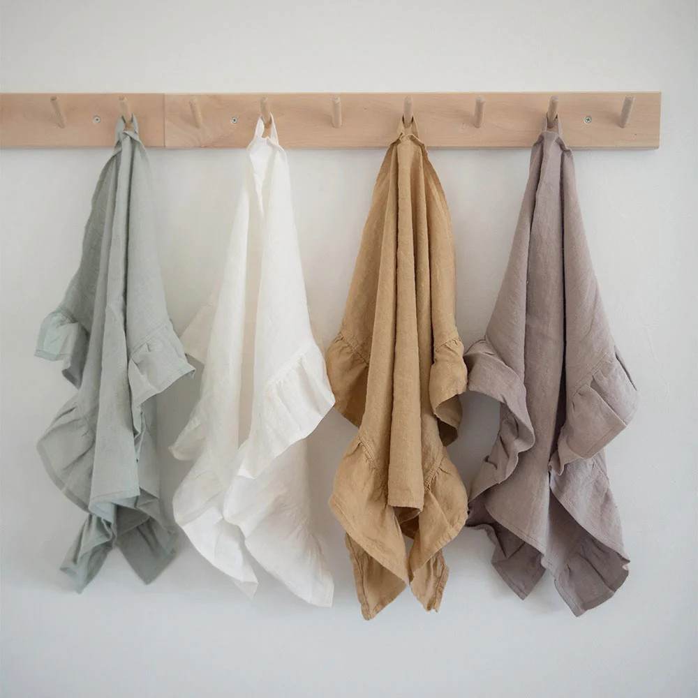 Ruffle Linen Tea Towel | Roan Iris