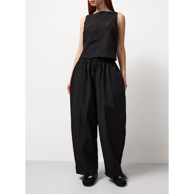 Buy Black Balloon Leg Techno Co-ord Trousers 10 | Co-ords | Argos | argos.co.uk