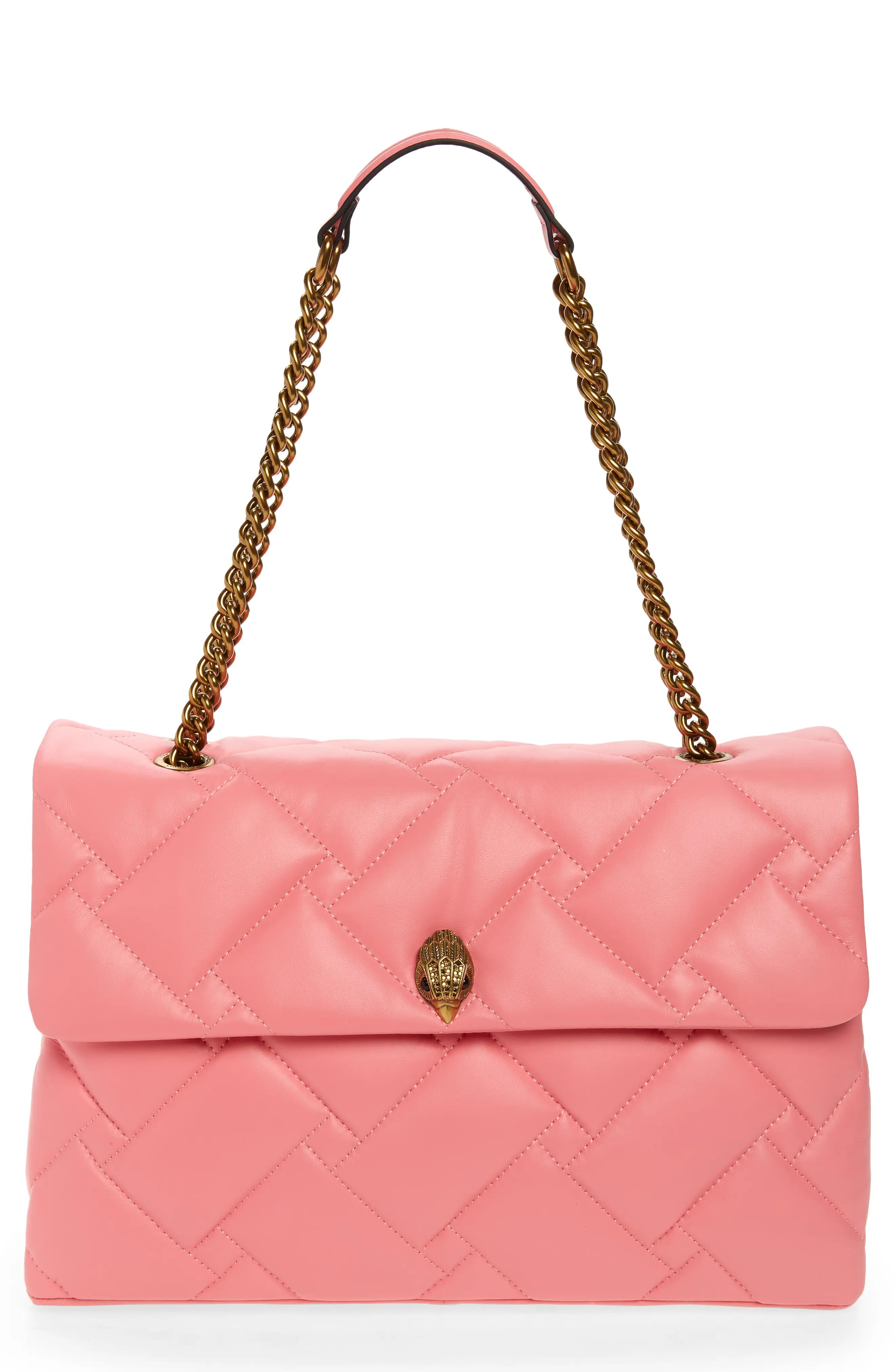 Kurt Geiger London XXL Kensington Soft Quilted Leather Shoulder Bag in Pink at Nordstrom | Nordstrom