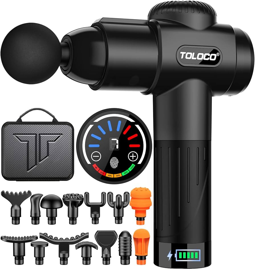 TOLOCO Massage Gun, Upgrade Percussion Muscle Massage Gun for Athletes, Handheld Deep Tissue Mass... | Amazon (US)