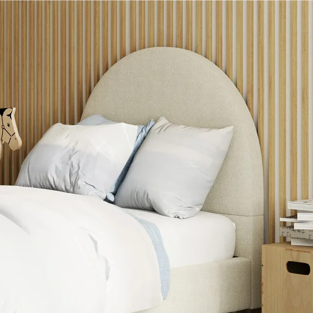 DG Casa Mila Twin Boucle Arched Headboard Platform Bed - Walmart.com | Walmart (US)