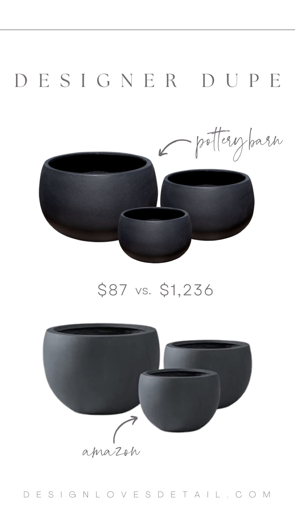 Look for less!! Grab these Amazon planters for a steal while you can— the whole set of 3 is 86.99! 

#patio #planter #outdoorliving 

#LTKhome #LTKSeasonal #LTKsalealert