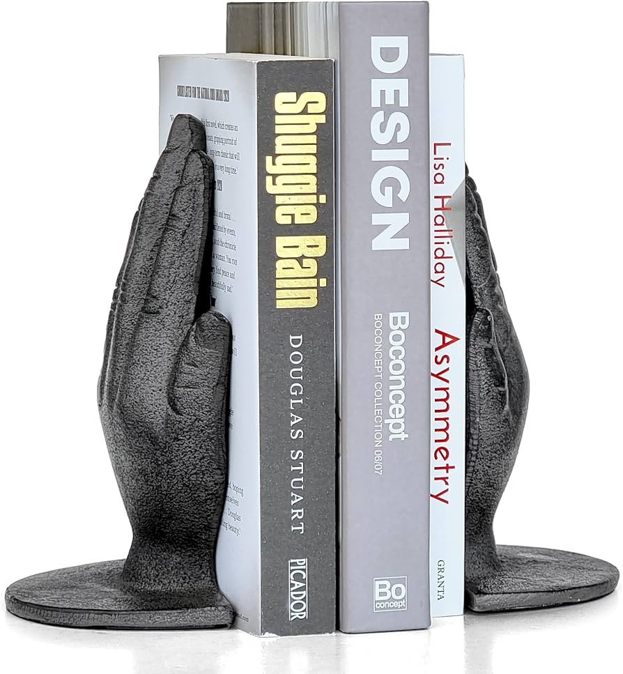 Ambipolar Hands Style Decorative Bookends - Antique Black Cast Iron Decorative Accent for Home De... | Amazon (US)