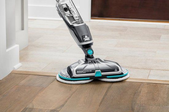 BISSELL SpinWave Cordless Powered Mop Titanium/Electric Blue 2315 - Best Buy | Best Buy U.S.