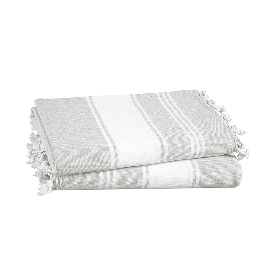 LANE LINEN Extra Large Beach Towels 2 Pack – Oversized 39"x71", Pre-Washed, Quick Dry, Sand-Fre... | Amazon (US)