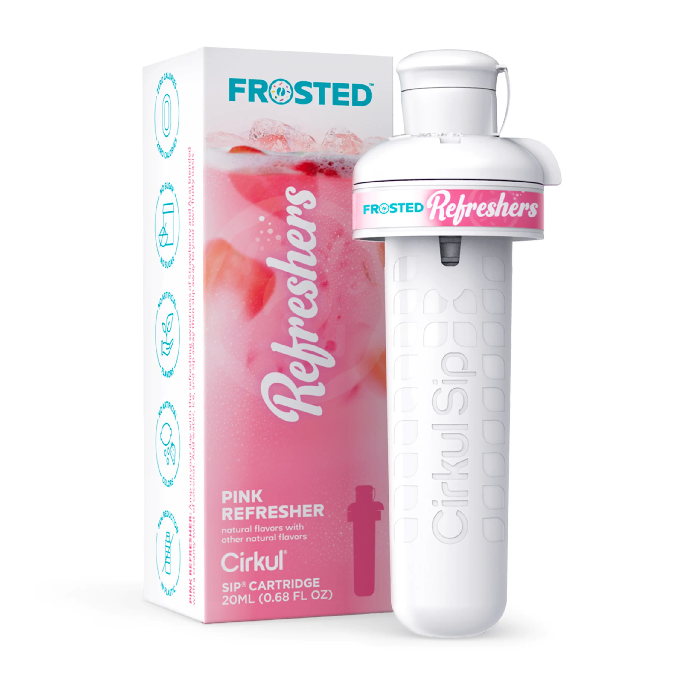 Cirkul Frosted Refreshers Pink Refresher Flavor Cartridge, Drink Mix, 1-Pack | Walmart (US)