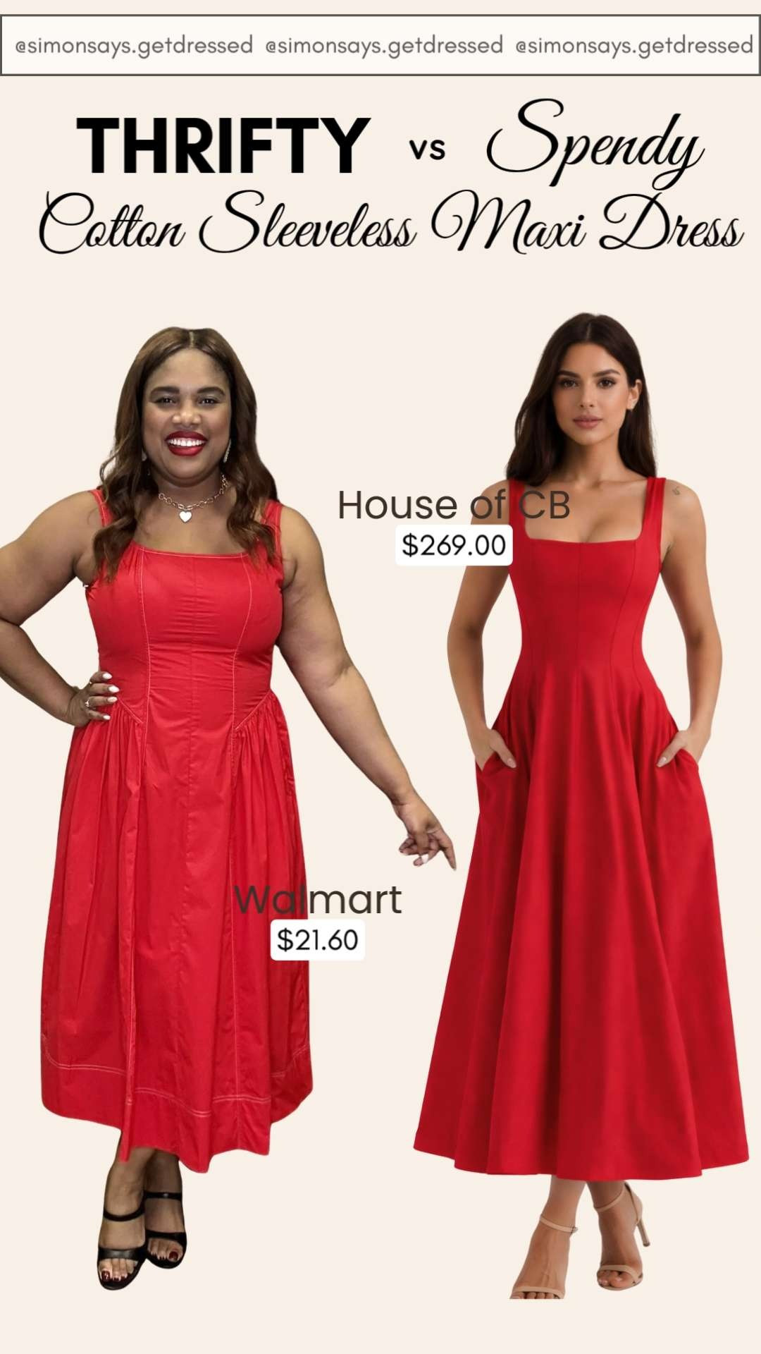 Thrifty or spendy… which one are you choosing? 👀 The cotton sleeveless maxi dress is one of those pieces that works for everything — casual days, vacations, brunch, or layering into fall. Same effortless silhouette, two different price points. 

#LTKootd

#LTKBeauty 

 