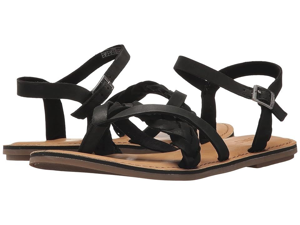 TOMS Lexie Sandal (Black Leather) Women's Sandals | Zappos