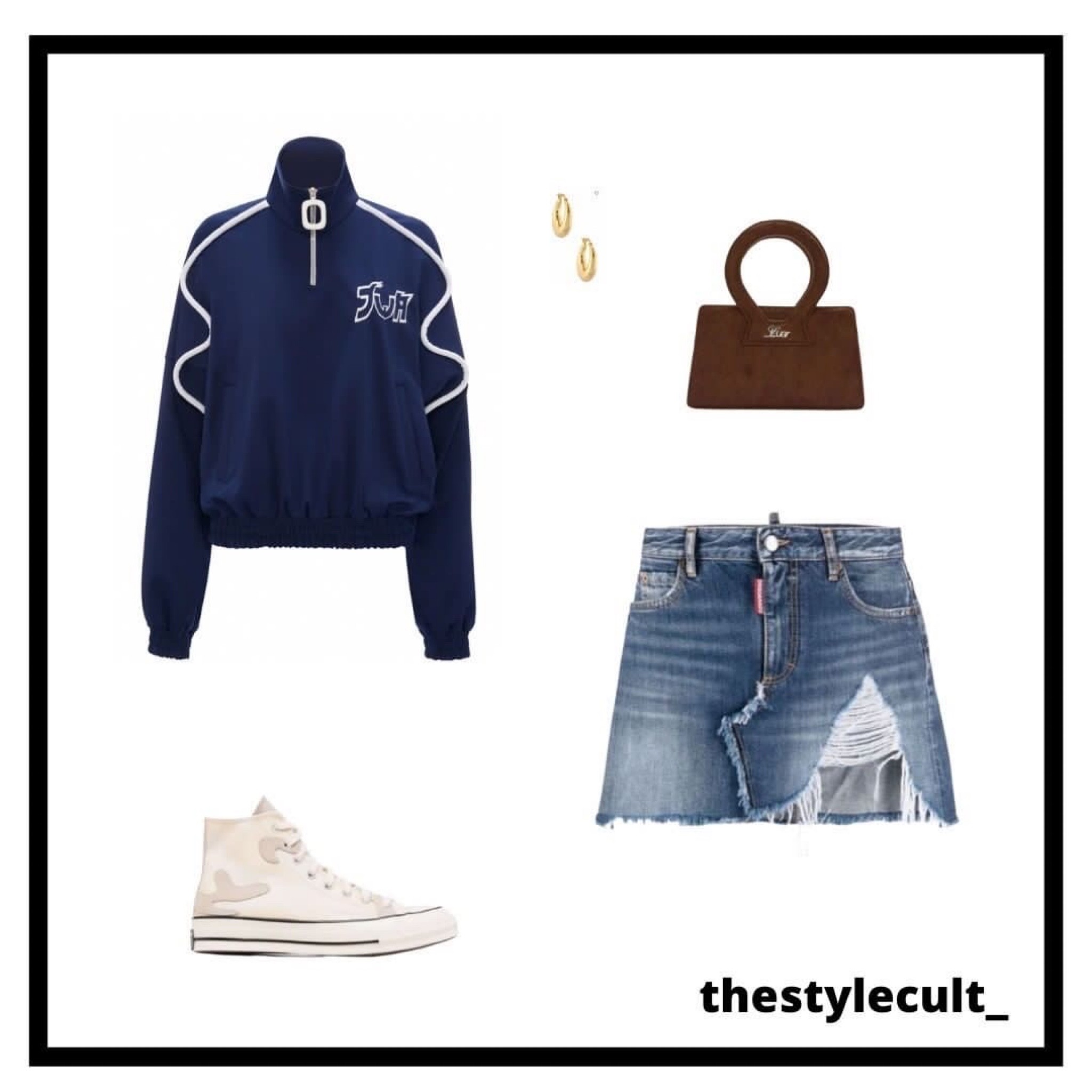 • jw anderson hoodie | gold hoops | converse high tops | dsquared2 denim skirt | opening ceremony tote

#LTKstyletip #LTKitbag #LTKSeasonal