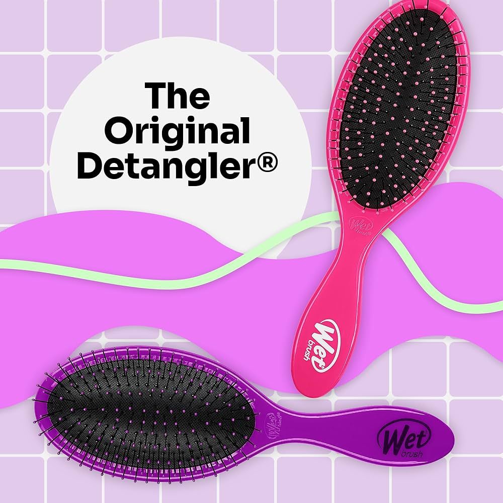 Wet Brush Original Detangler Hair Brush - Pink And Purple - Exclusive Ultra-soft IntelliFlex Bris... | Amazon (US)