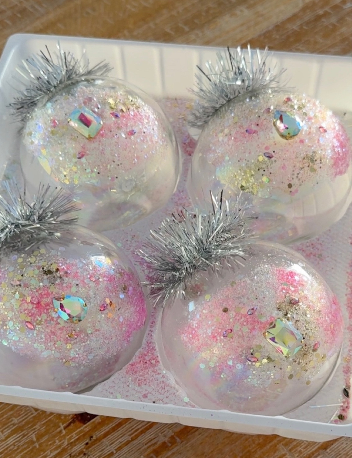 Jewel ornaments. Glitter ornaments. Rhinestone ornaments. Iridescent ornaments. Christmas ornaments. DIY Christmas ornaments. DIY Christmas. DIY ornaments  

#LTKHoliday #LTKhome #LTKSeasonal