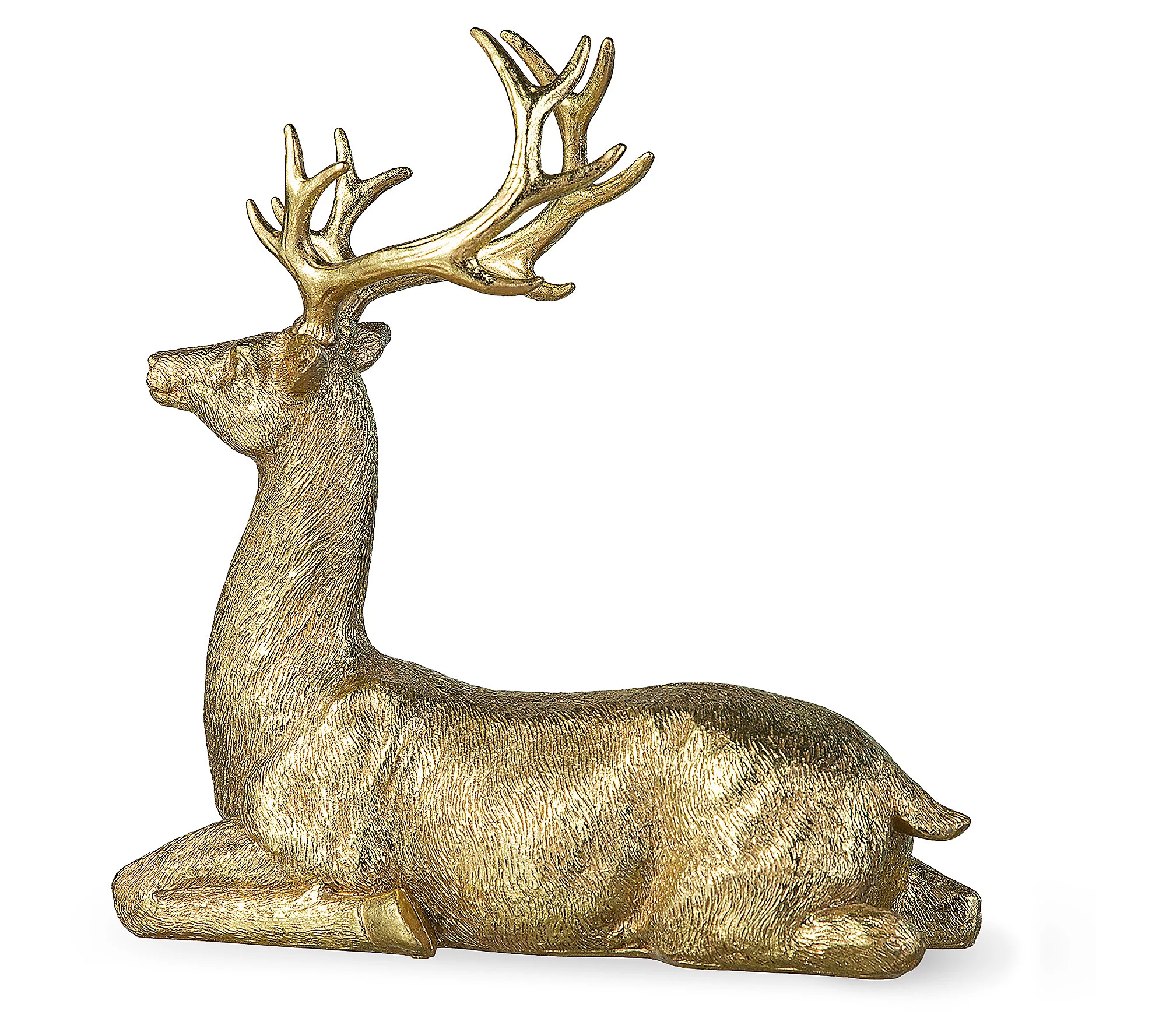 Glitzhome 11' Resin Christmas Sitting ReindeerTable Decor | QVC