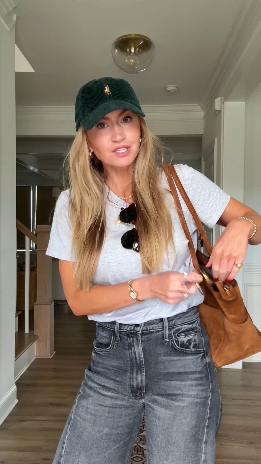 Easy mom outfit!

Grey tee: runs slightly oversized, wearing a men’s small.

Washed black barrel jeans: runs TTS

Sneakers: mostly out of stock, but I linked a really good similar option from Steve Madden.

Polo corduroy hat: this exact shade is sold out, but I linked some very good similar options. 

#LTKmomlife #LTKgrwm #LTKdayinmylife