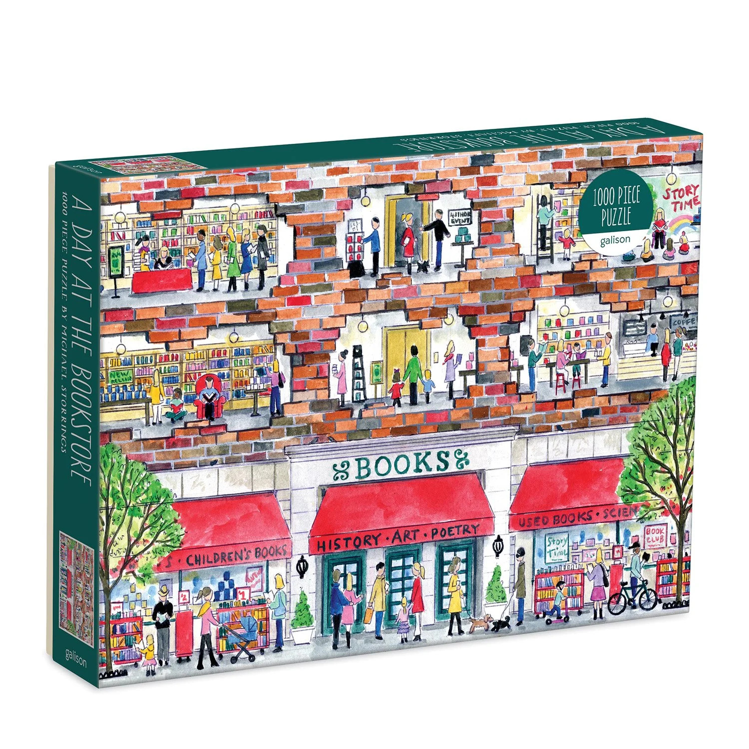 Michael Storrings A Day at the Bookstore 1000 Piece Puzzle | Galison