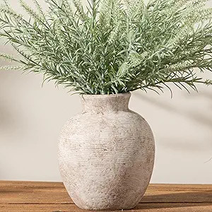 Ceramic Flower Vase Home Decor - Farmhouse Table Vases Rustic Vintage Living Room Kitchen Bedroom... | Amazon (US)