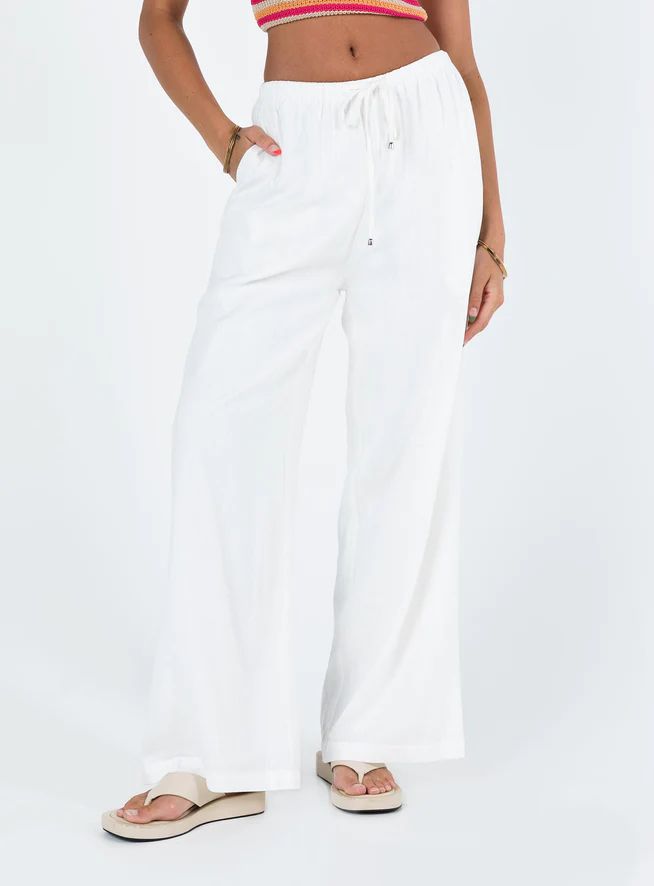 Ogilvie Linen Blend Pants White | Princess Polly US