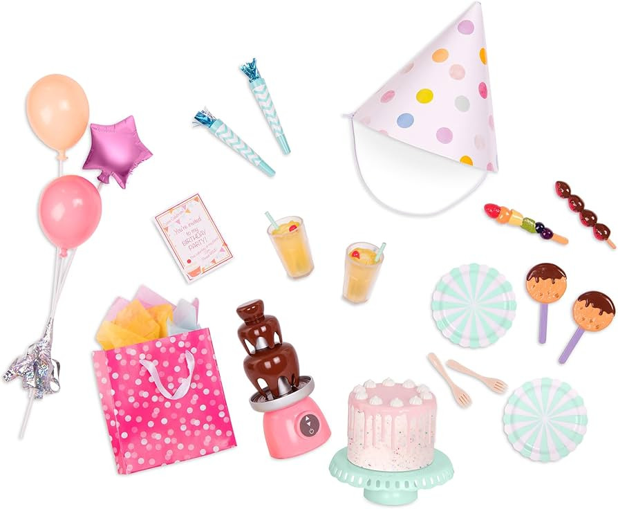 Our Generation 46 cm Dolls Party Accessories - Birthday Cake & Balloons - Doll Accessories - Toy ... | Amazon (US)