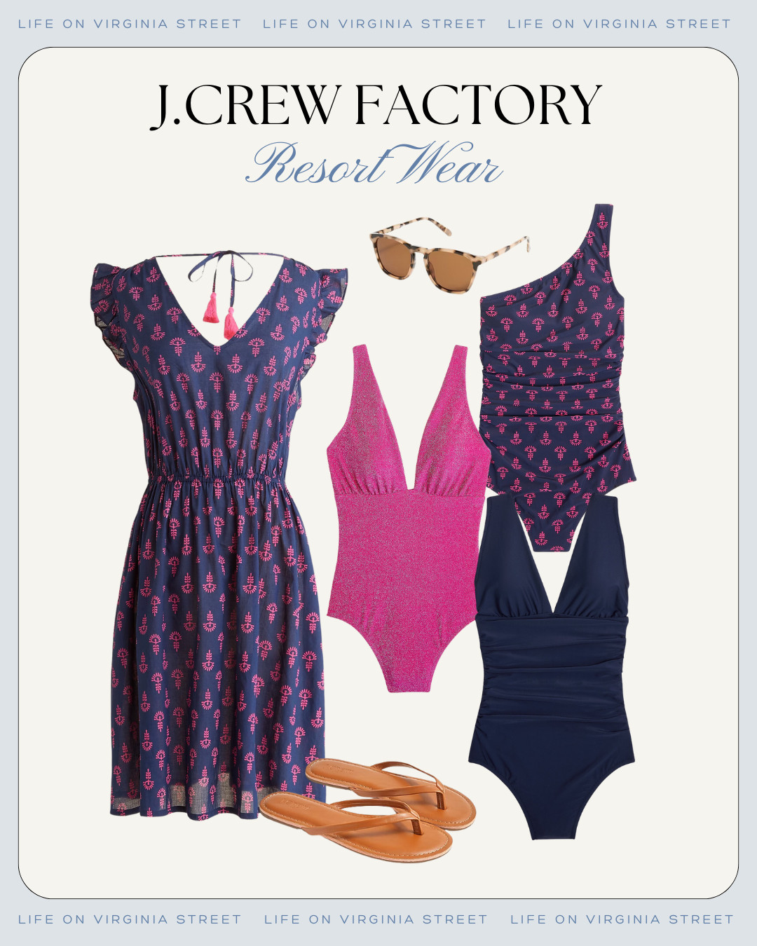 Cute new resort wear arrivals from J. Crew Factory that are perfect for your next beach vacation or spring break! Includes a ruched patterned swimsuit, fringe coverup, one shoulder swimming suit, patterned coverup, straw hat, sunglasses, v-neck bathing suit, flipflops, sparkle swimsuit and more! And they're all on sale! #ltkswim ltktravel #ltkseasonal #ltksalealert #Ltkfindsunder50 #Ltkfindsunder100 #Ltkshoecrush #ltkover40 #ltkmidsize 

 

#LTKSaleAlert #LTKFindsUnder100 #LTKSwim
