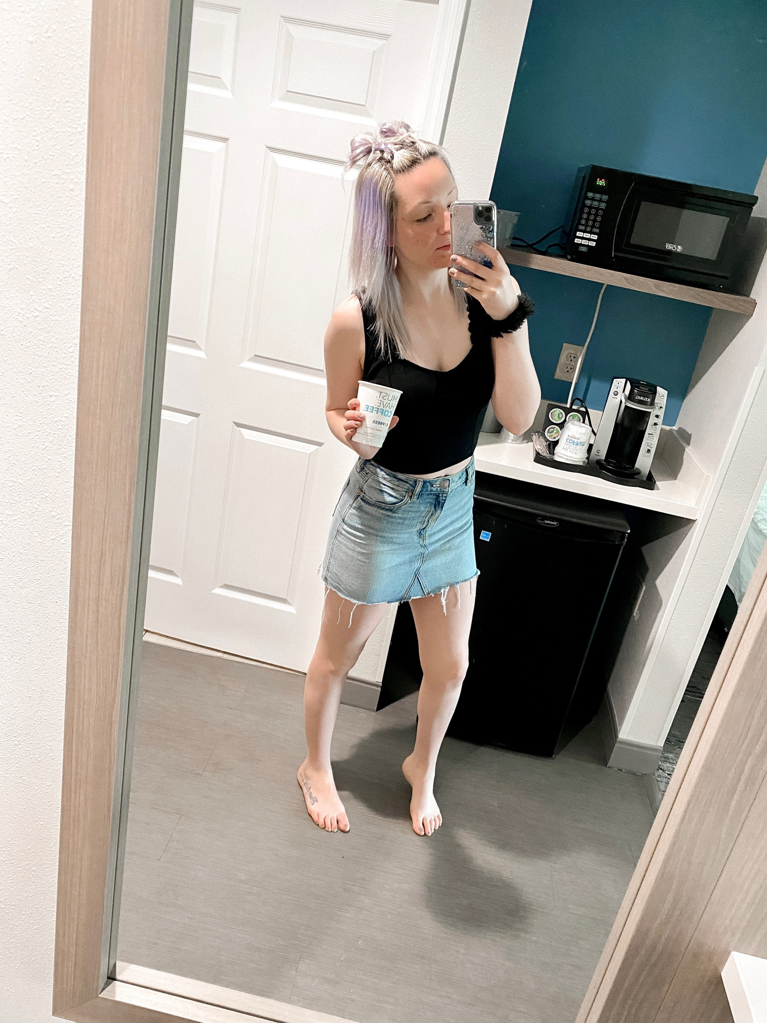 Happy SUNday☀️🏝✈️ #vacaymode 
Had to share this simple summer outfit with y’all! Such a good deal- the denim mini skirt is currently under $25 right now! Shop this look by clicking the link in my bio @kristinfromseattle on Liketoknowit 🖤 

🏷 spring style outfit, summer outfits, vacation outfits, mini skirt, corset top, outfit of the day, simple style 

#LTKunder50