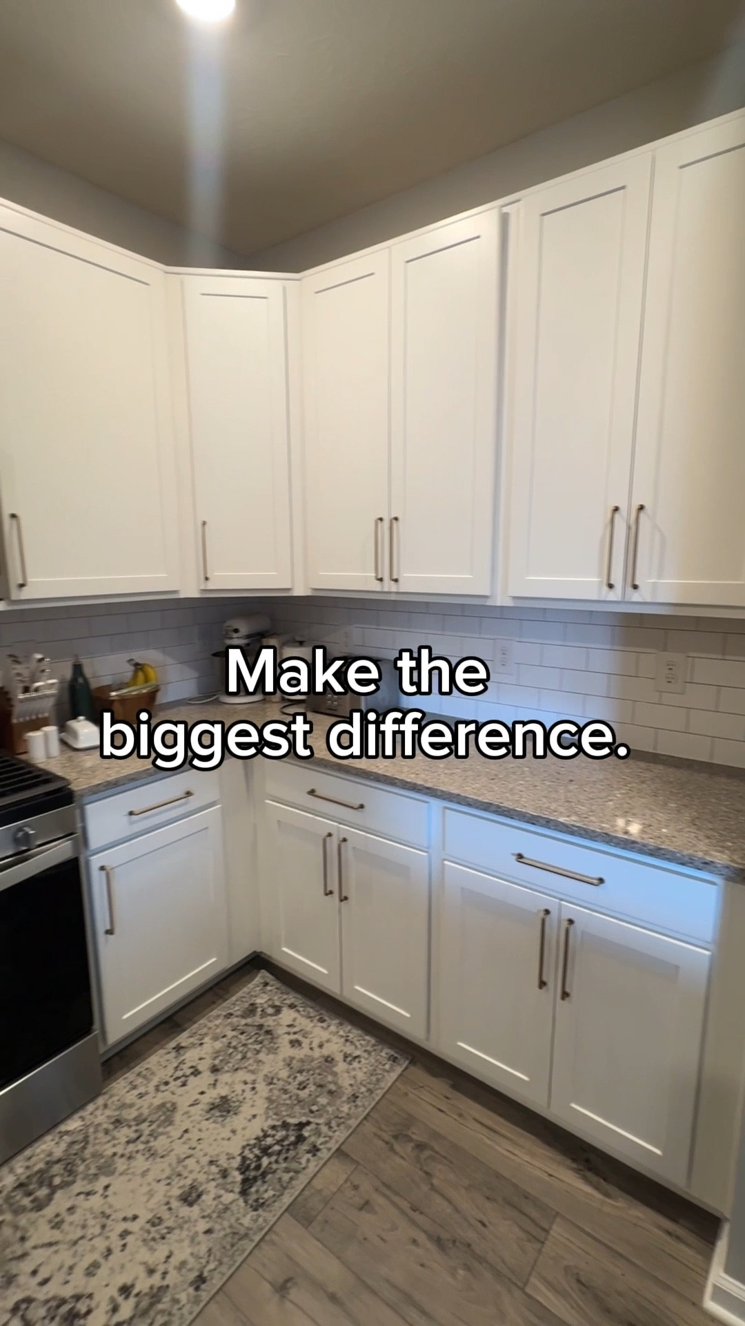 A long overdue kitchen upgrade! This was surprisingly much easier than I expected, & I only messed up on ONE cabinet (& it’s an easy fix). I found everything I used on Amazon, including the cabinet pulls which look so high end & come in several sizes & two different finishes. I used the 7.5” in the color Antique Brass. I’m so happy with how these turned out! I didn’t think it was possible to love our kitchen more than I did before 🫶🏼 

#LTKFindsUnder100 #LTKHome #LTKFamily