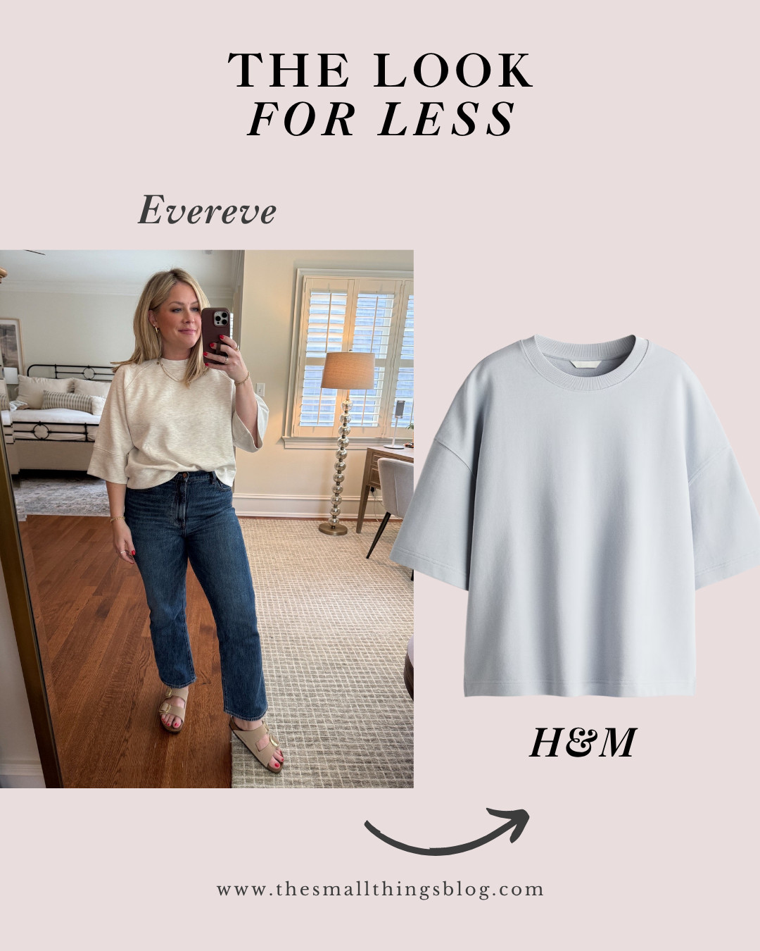 look for less, daily dupe, h&m, evereve, boxy t-shirt 

 

#LTKSaleAlert #LTKFindsUnder50 #LTKStyleTip