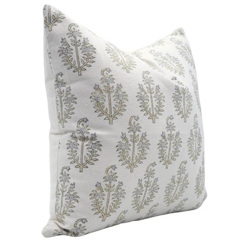 Fabdivine Floral Cotton Indoor/Outdoor Reversible Pillow Cover | Wayfair | Wayfair North America