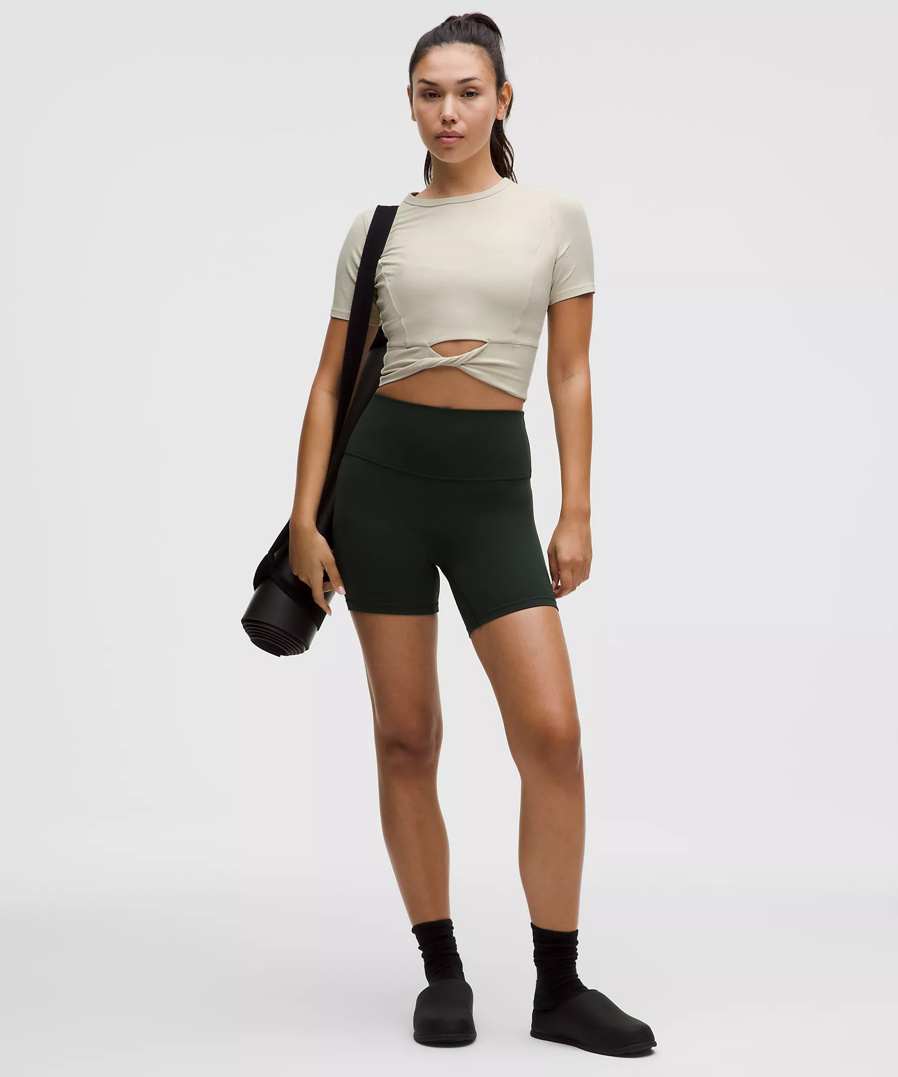 Cropped Nulu Twist-Hem Short-Sleeve Shirt | Lululemon (US)