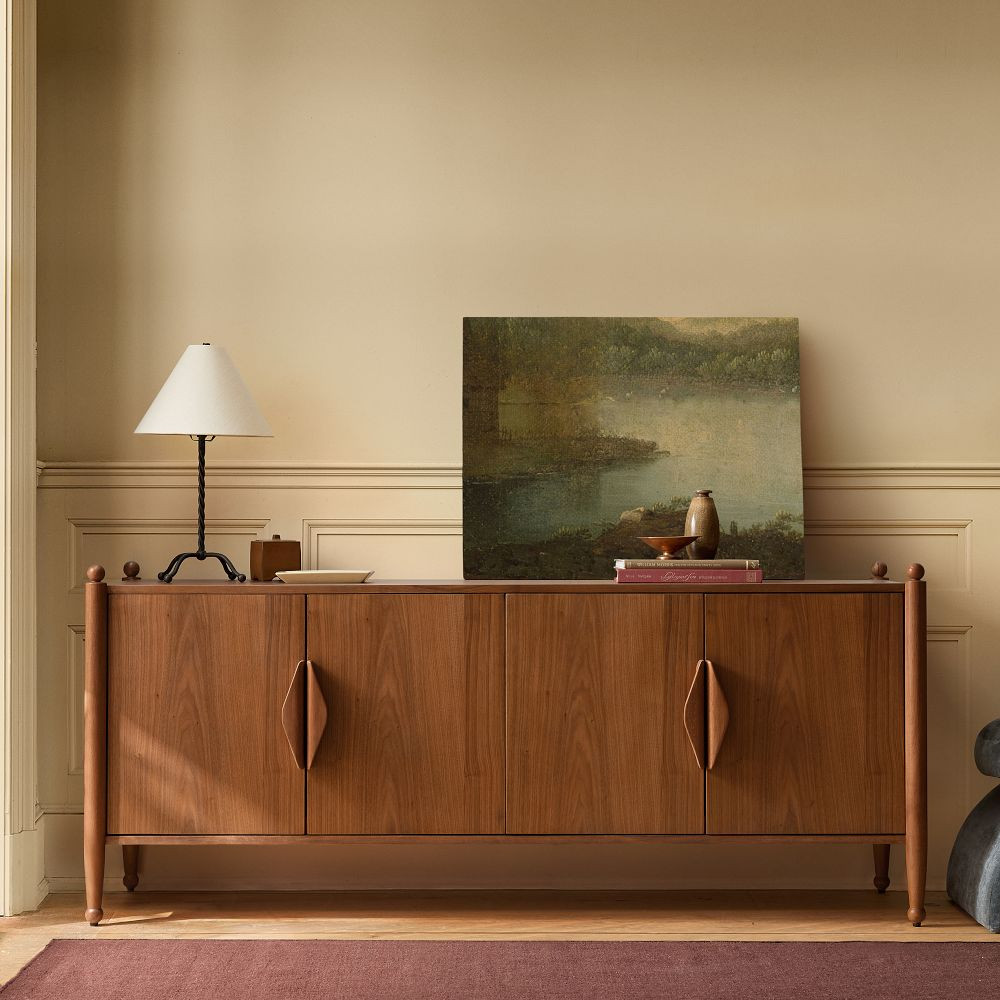 Pierce & Ward Ball Foot Wood Media Console (70") | West Elm (US)