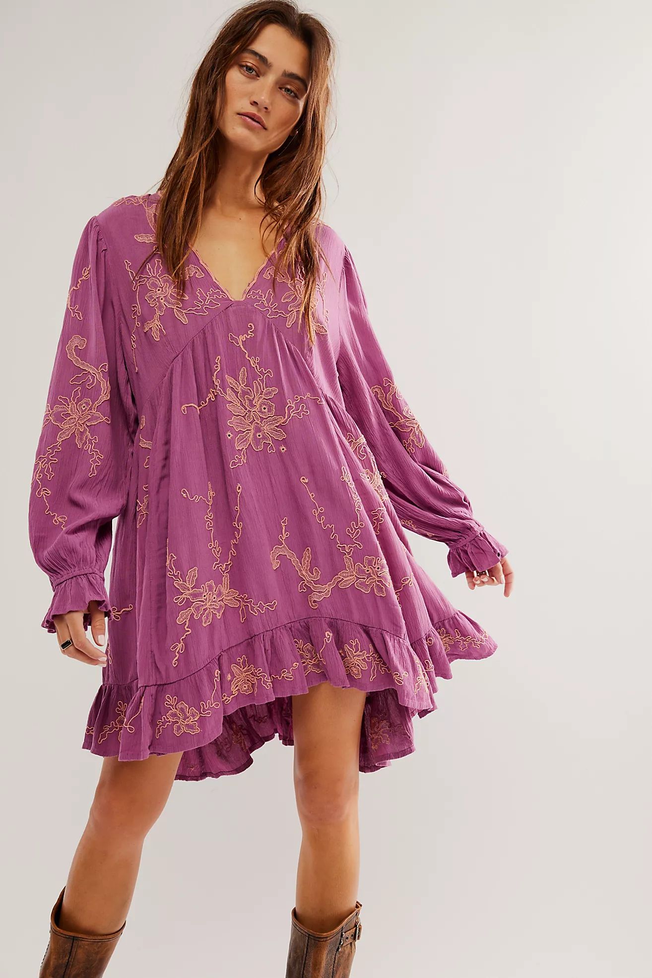 Estella Embroidered Mini Dress | Free People (Global - UK&FR Excluded)