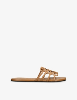 Petal Anagram Leather Slides | Selfridges