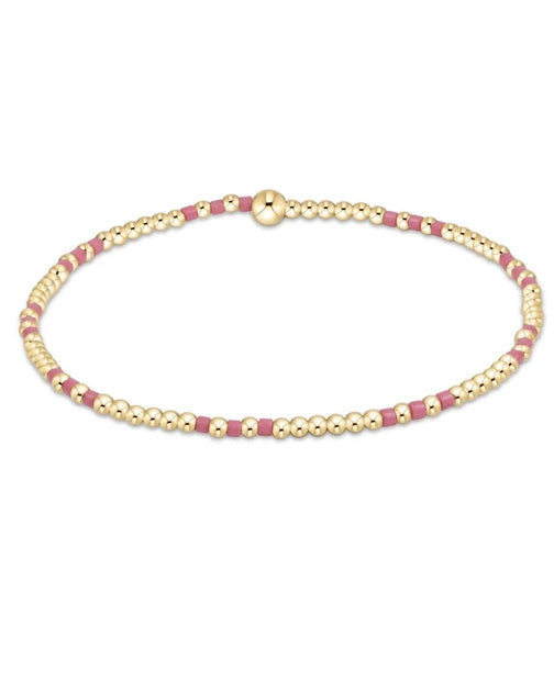 Hope Joy Pattern 2mm Bead Bracelet Bright Pink by Enewton | ish Boutique