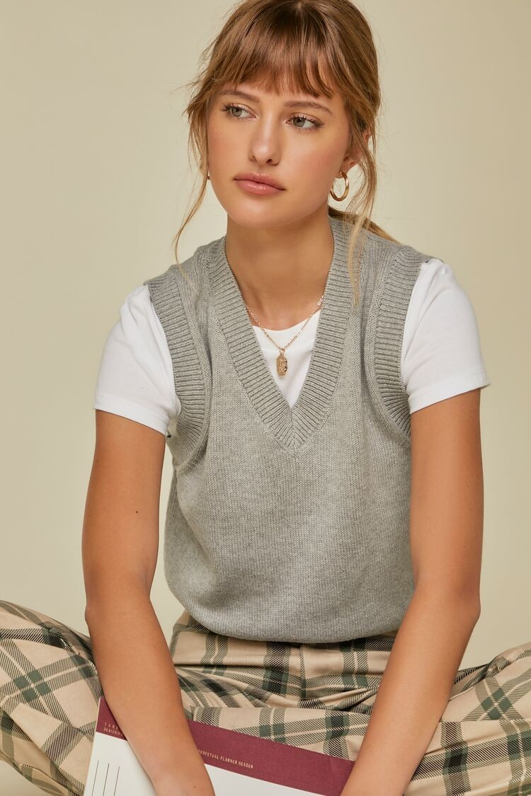 Heathered Sweater Vest | Forever 21 (US)