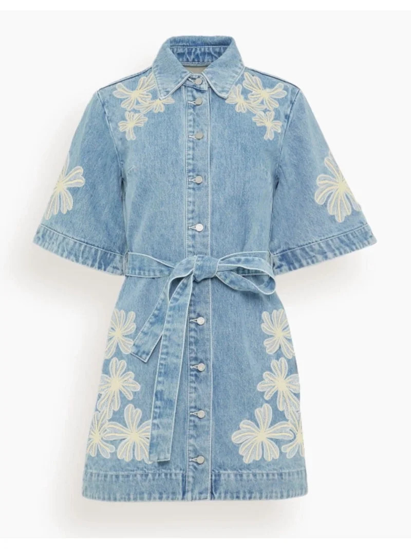 2026 New Floral Print Tie-Waist Short-Sleeve Dress for Women | Walmart (US)