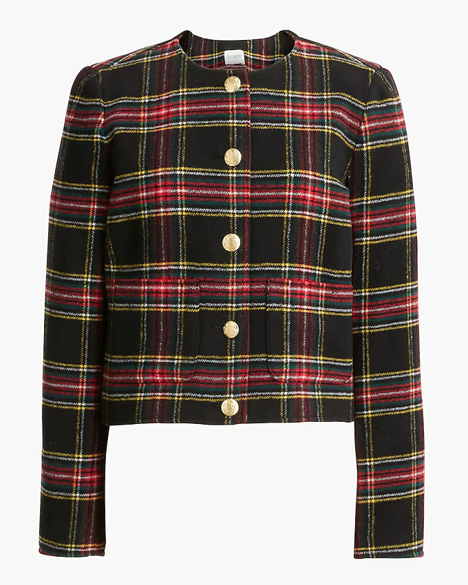Stewart tartan wool-blend lady jacket | J.Crew Factory