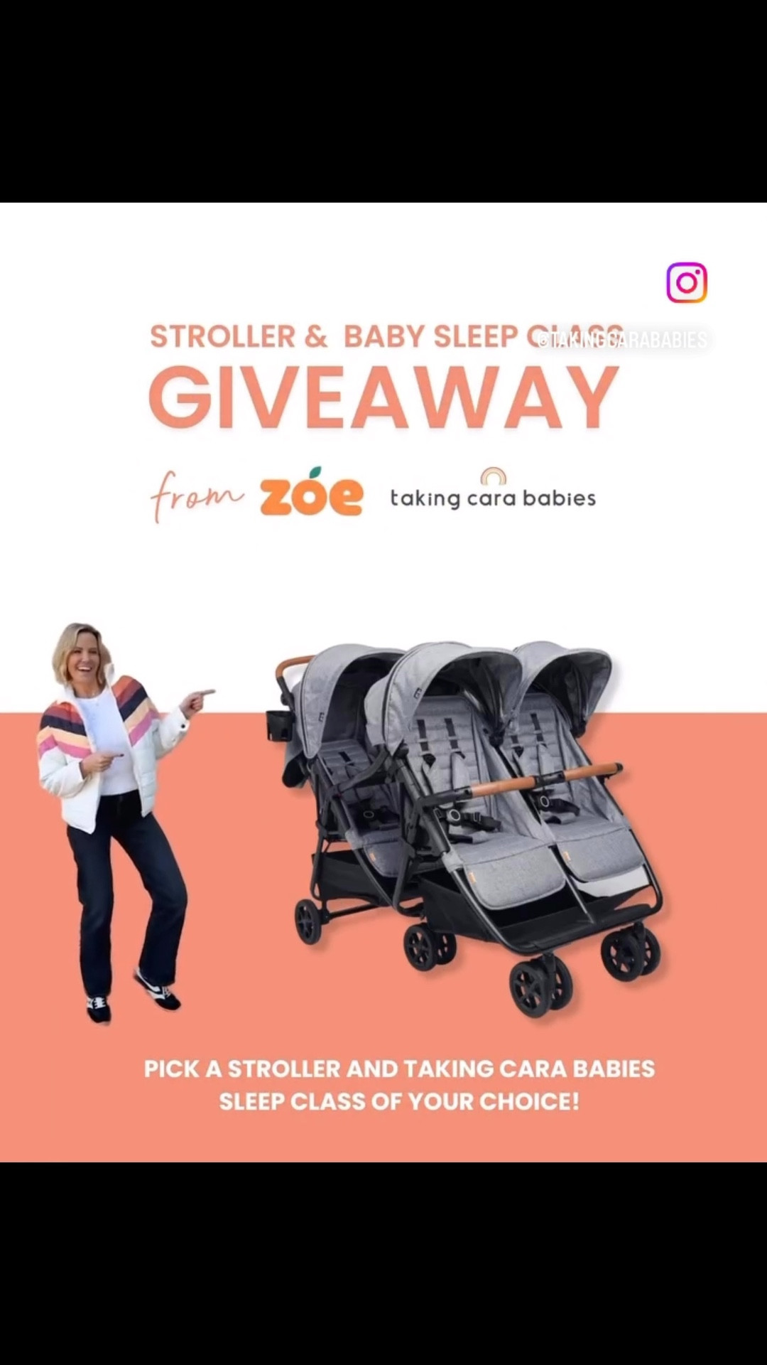 Head over to instagram: 

To enter:⁣
✅ Be following @takingcarababies ⁣
✅ Like this post⁣
✅ Share it with a friend (or more)⁣
✅ Comment ⭐ 𝗪𝗜𝗡 ⭐ to finalize your entry⁣
⁣
Open to U.S. residents only. Giveaway closes at 3 pm EST on Friday, February 20, 2026.⁣

#LTKSaleAlert #LTKBaby #LTKBump