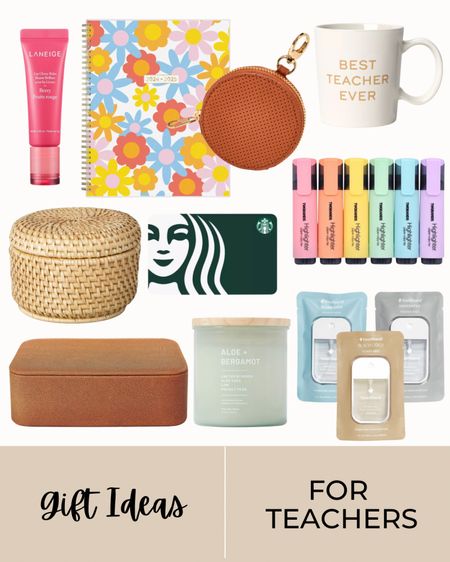 Gift ideas for teachers, teacher gift guide, hand sanitizer for teachers, candle, planner, highlighters, Starbucks giftcard, lip mask, mug, decorative box, coin pouch, affordable gifts for teachers, small gifts 

#LTKfindsunder50 #LTKworkwear #LTKGiftGuide