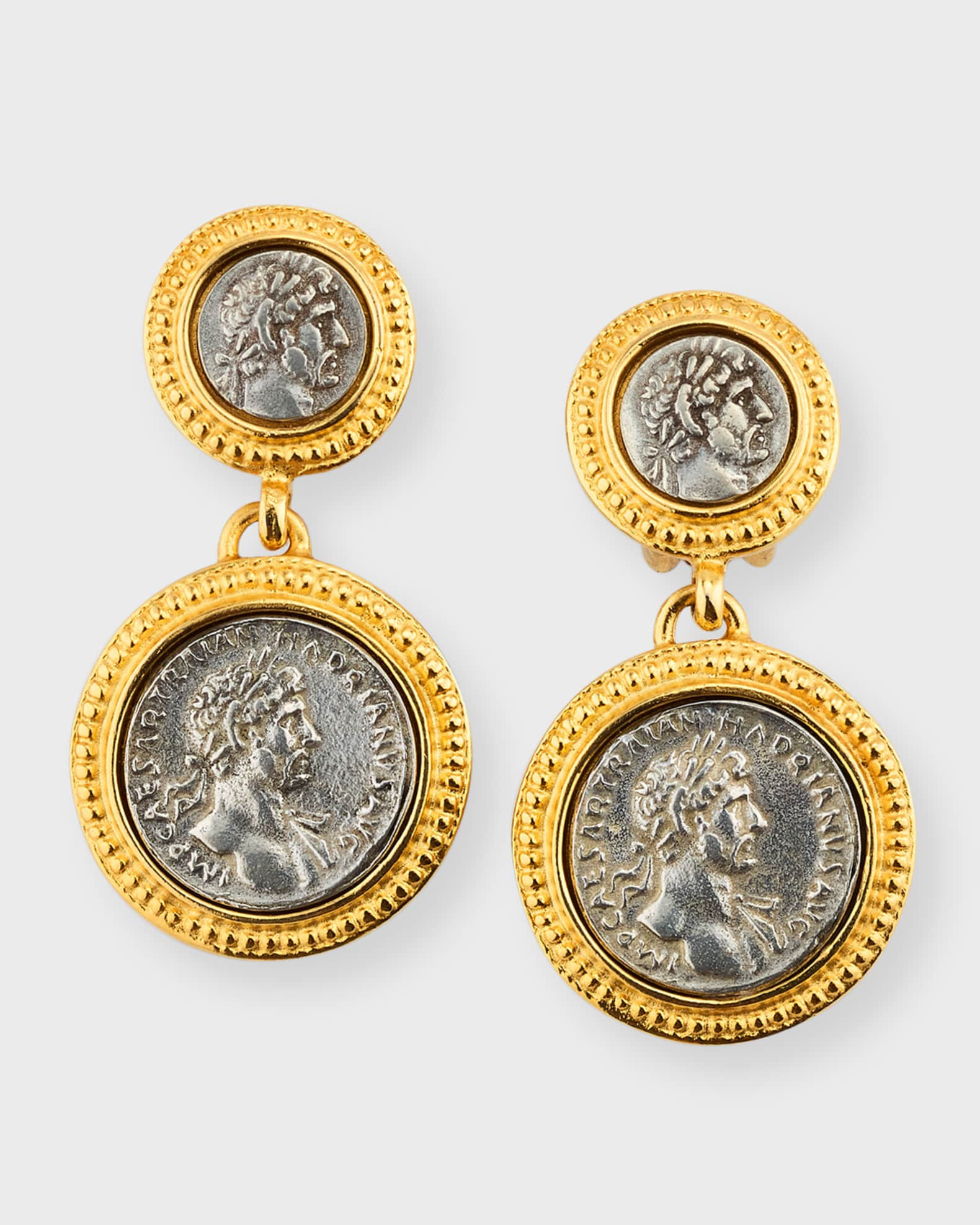 24K Gold Electroplate Coin Drop Earrings | Neiman Marcus