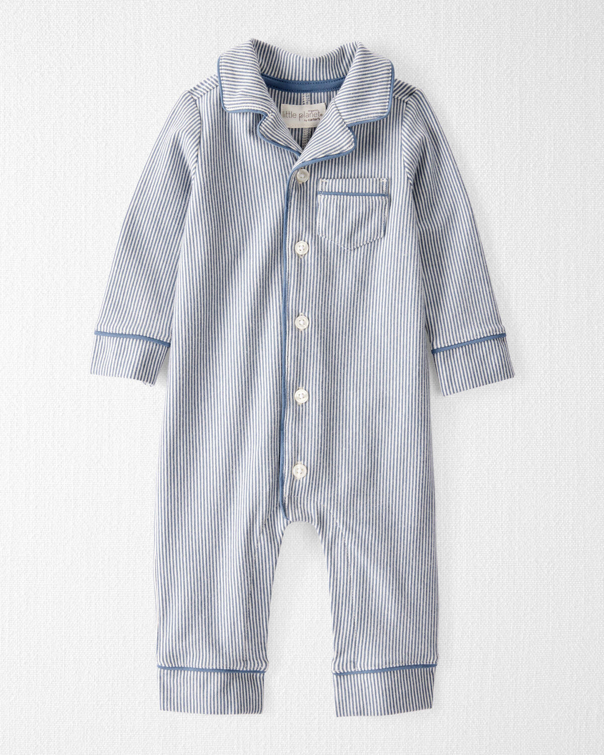 Baby Striped Organic Cotton Coat Style One Piece - Little Planet | Carter's | Carter's Inc