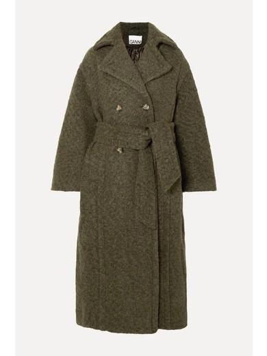 GANNI
				
			
			
			
			
			
				Oversized double-breasted wool-blend bouclé coat
				$450.00 | NET-A-PORTER (US)
