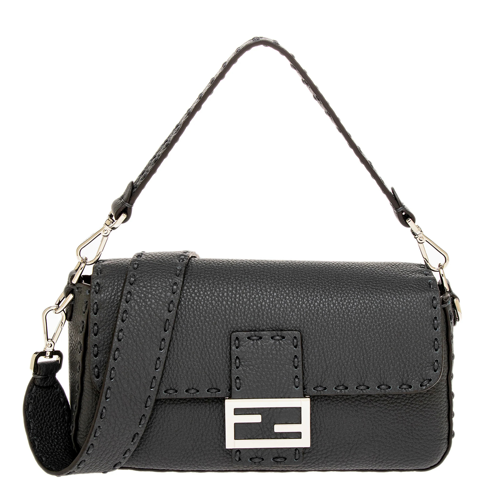 Fendi Men's Baguette Regular Bag - Grey | Overstock