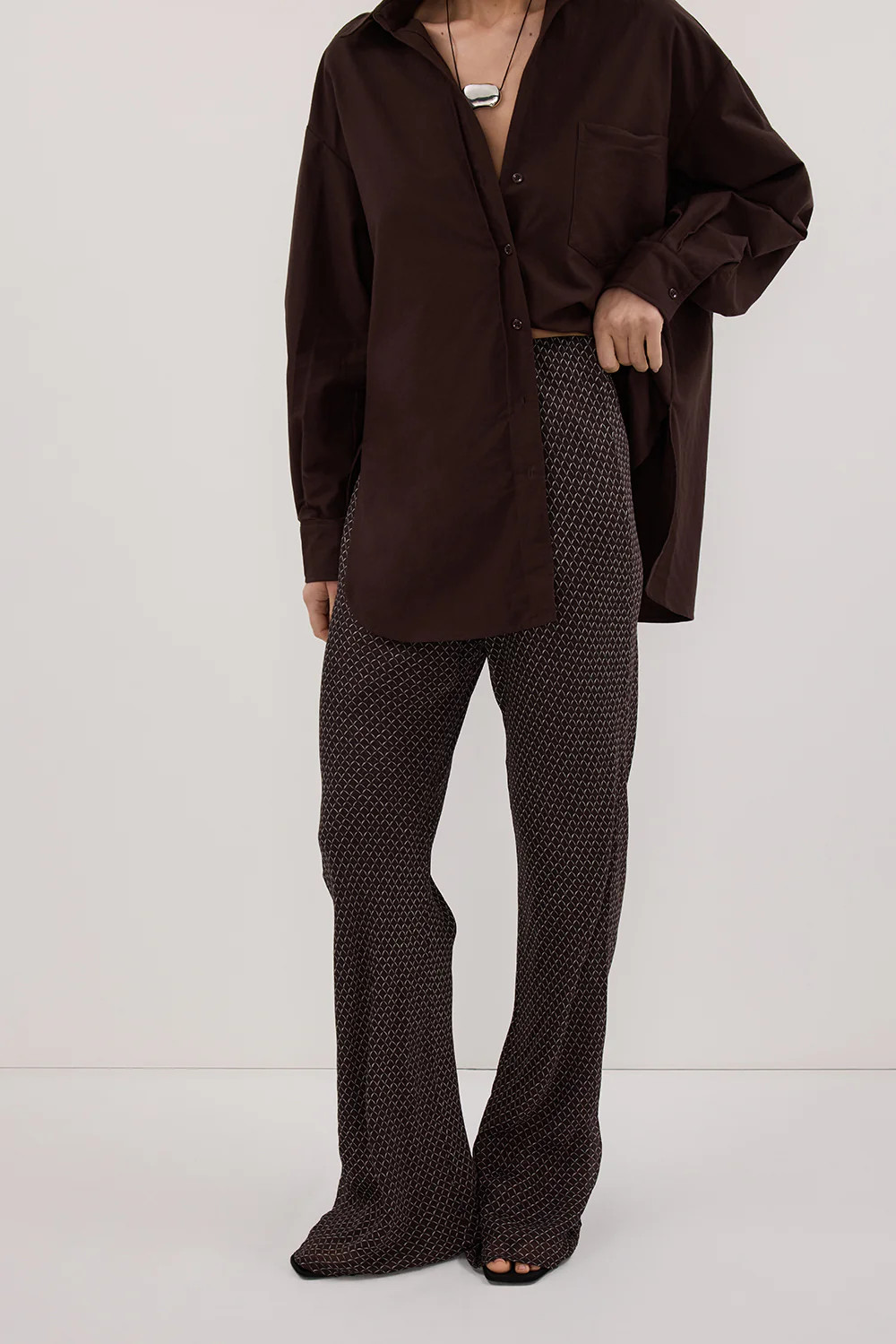 TIA CHOC MICRO CHECK GGT BIAS PANT | DISSH