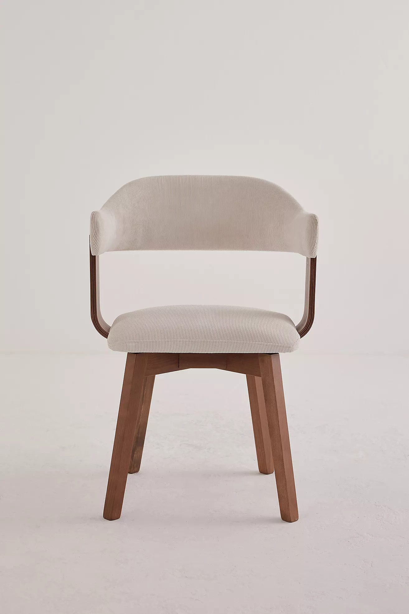 Brooke Wooden Swivel Dining Chair, Corduroy | Anthropologie (UK)