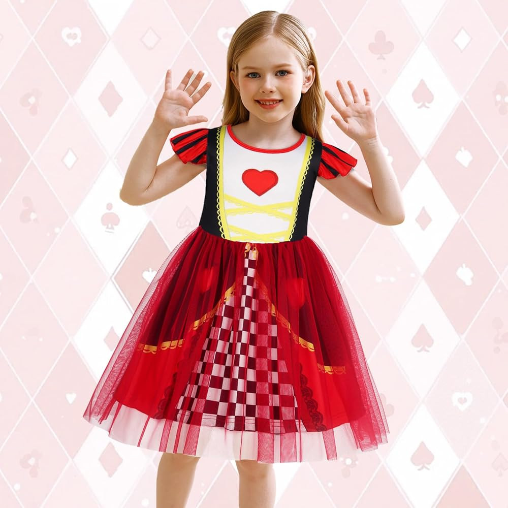 Girls Princess Dress Short Flutter Sleeve Tulle Costume Dress up Toddler Kids Halloween Cosplay T... | Amazon (US)