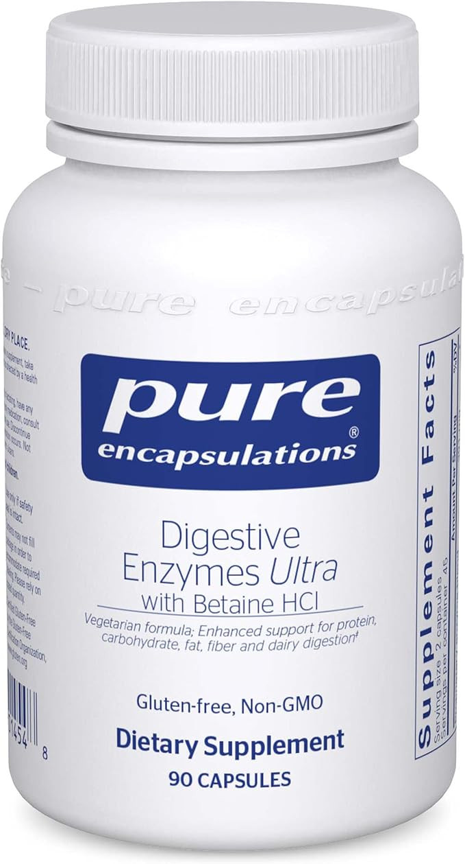 Amazon.com: Pure Encapsulations Digestive Enzymes Ultra with Betaine HCl | Vegetarian Digestive E... | Amazon (US)