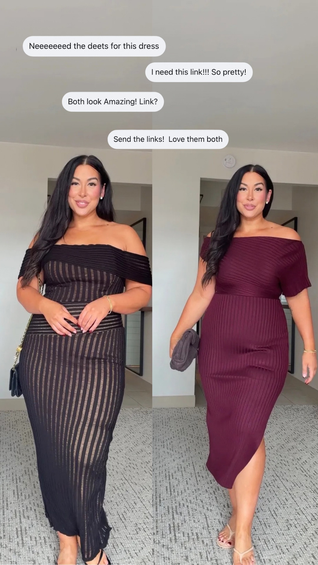 These dresses are so stunning, very flattering on my curves, stretchy, and soft belly friendly! Wearing an XL in both. Midsize, midsize fashion, fall fashion, holiday fashion, amazon summit

#LTKootd #LTKMidsize