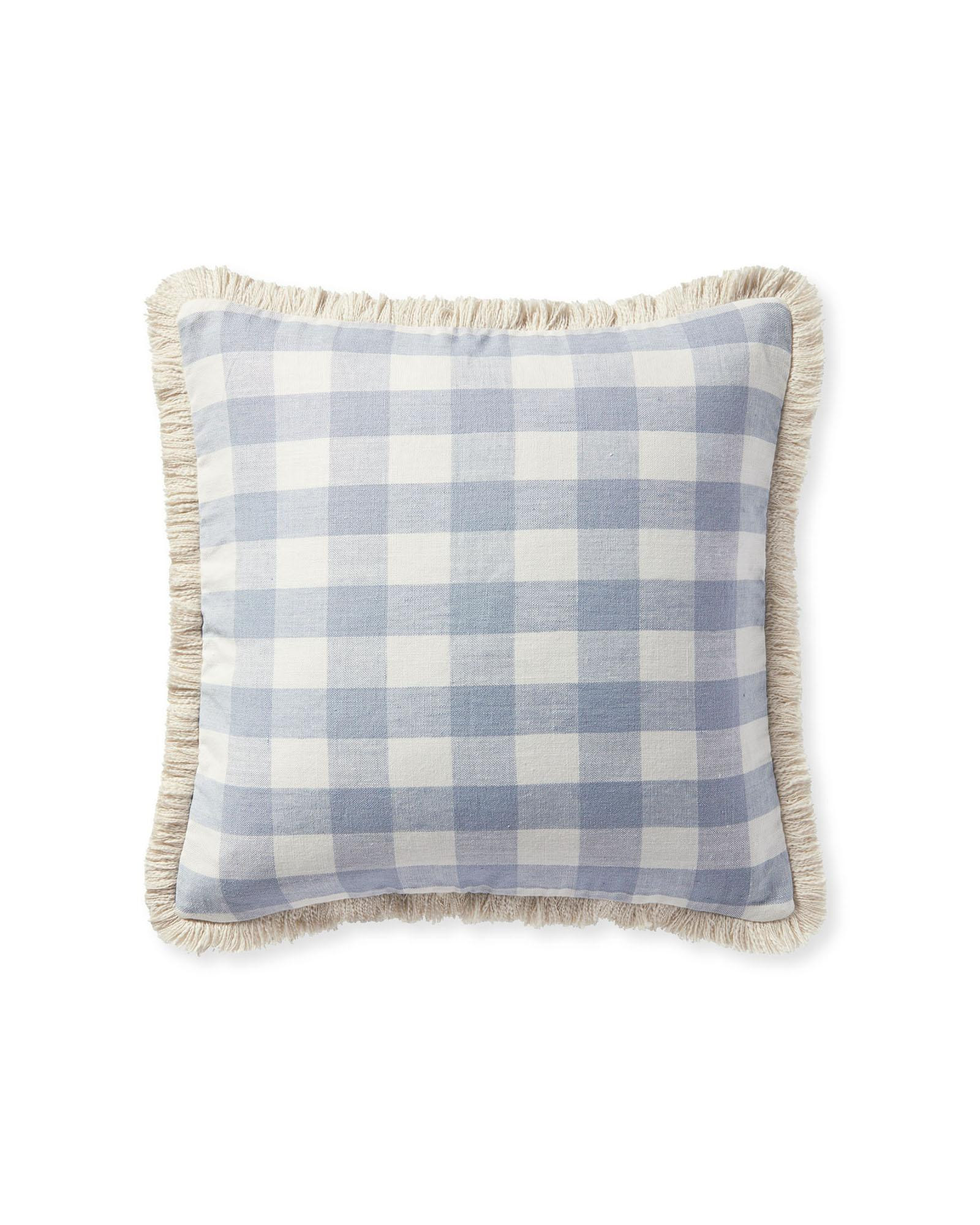 Classic Linen Gingham Pillow Cover | Serena and Lily