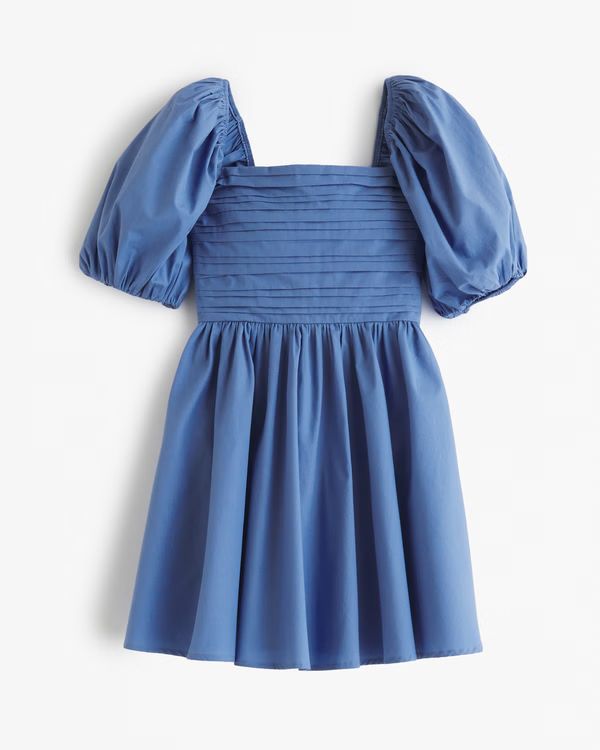 Emerson Waisted Poplin Mini Dress | Abercrombie & Fitch (US)